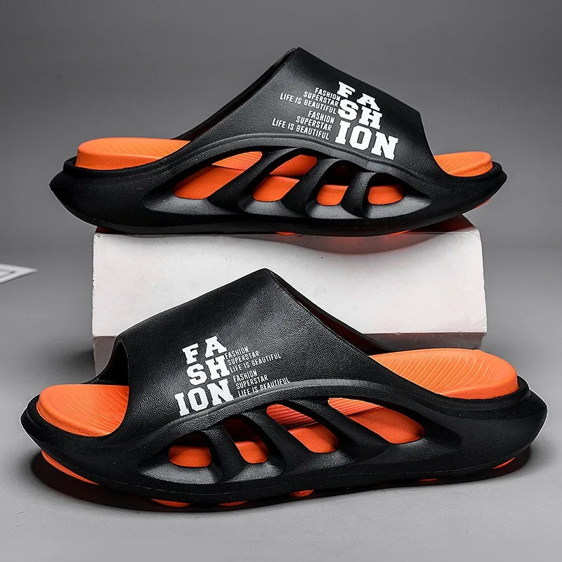 

Летние супермягкие тапочки из ЭВА с открытым носком, мужские трендовые модные спортивные нескользящие дезодорирующие уличные пляжные сандалии на платформе с толстой подошвой