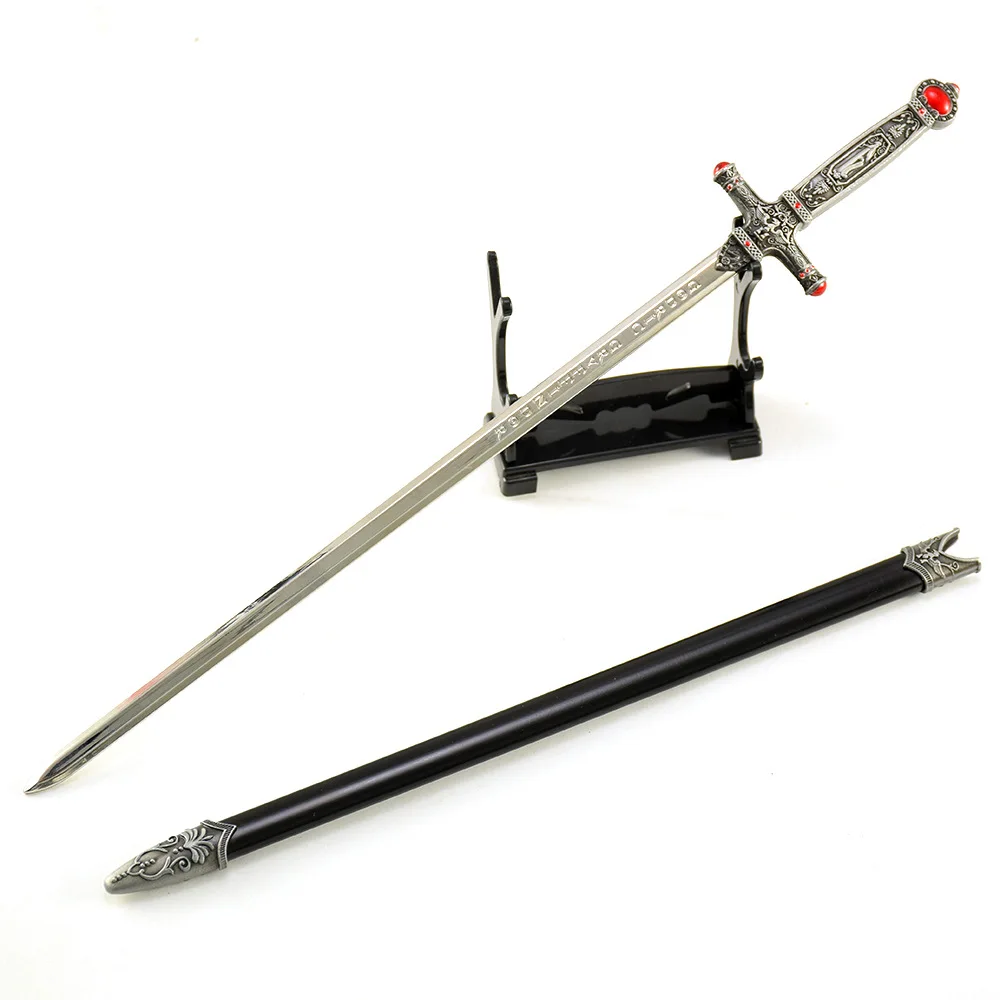 30 cm Middeleeuwse Zwaarden Westerse Zwaard Griffoendor Volledig metalen Omhulde Wapen Model Samurai Katana Ornamenten Geschenken Collecties