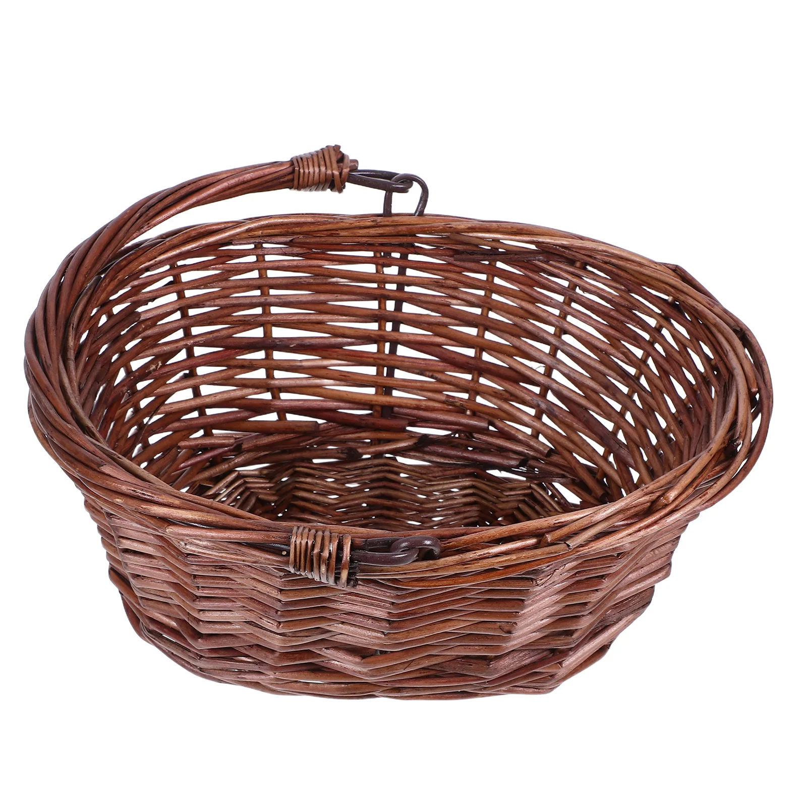 

Gift Basket Picnic with Carry Fruit and Vegetable Carrying Garden Manual Harvest Flower Willow Holder Coffee Fruits