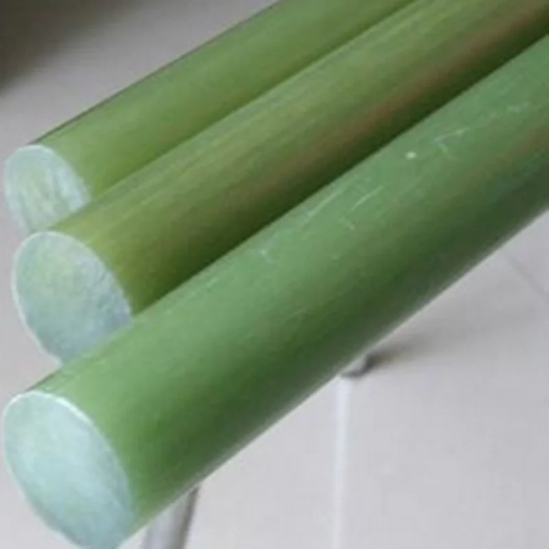 2Pcs Green Epoxy Rod Epoxy Laminated Glass Cloth Insulation Stick Rod Glass Fiber Resin Rod Length=500mm