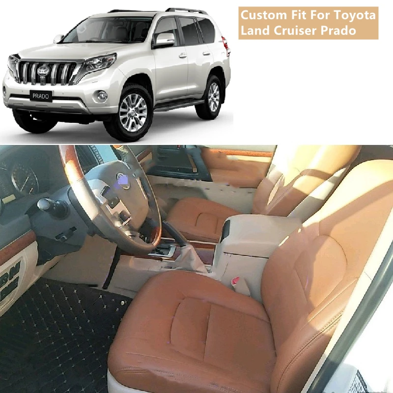 

Custom Fit Car Seat Cover 3 rows Set Leather For Toyota Land Cruiser Prado Highlander 7 seats Sienna Mitsubishi Pajero