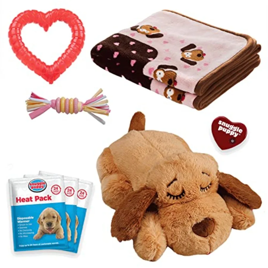 

Набор SmartPetLove Original Essentials Starter Kit - Игрушка для собак Heartbeat Puppy - Успокаивающее средство с 3-мя греющими элементами, игрушка для прорезывания зубов для щенков