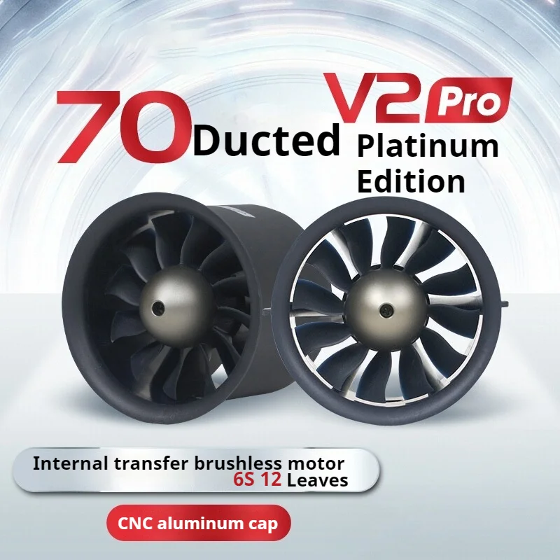 FMS 70mm  6S Pro V2 12 Blade  Ducted Fan EDF Jet With 3060-KV1900 Motor RC Airplane Aircraft Plane Engine Power System
