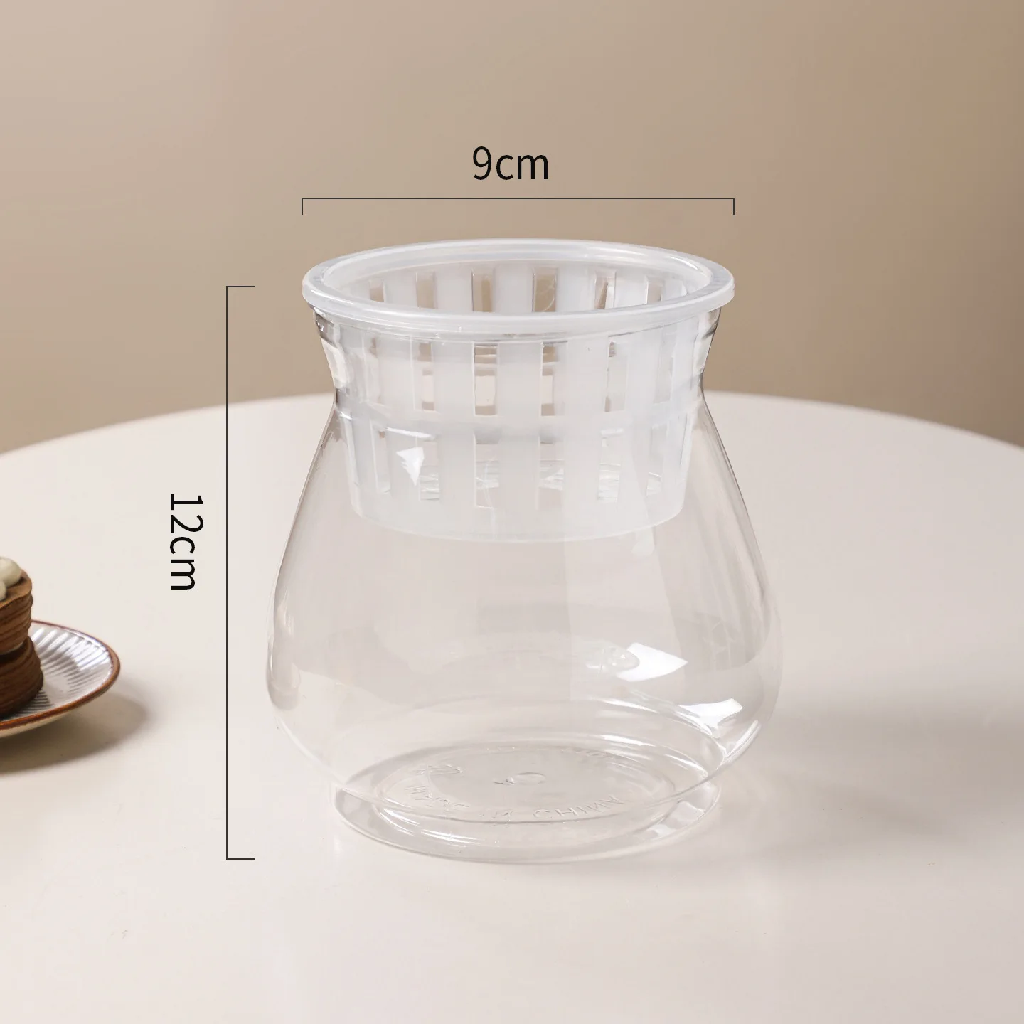 Transparent Self Watering Planter Pot Creative Indoor Hydroponics Container Minimalist Decorative Basin For Small Plants