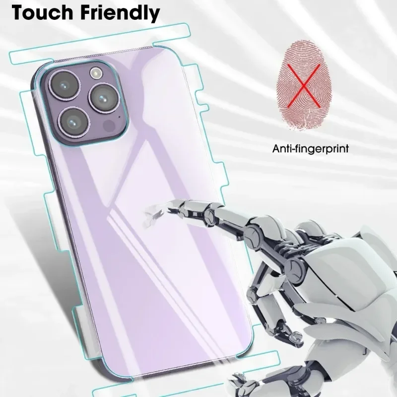 3/1Sets Back Hydrogel Film Border Frame Stickers for IPhone 16 Pro 15 14 13 12 ProMax Plus Back Side Full Cover Screen Protector