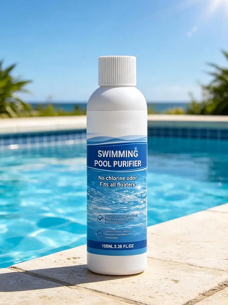 100ML Water Clarifier Cleaning Quick-Dissolving Solution Pool Water Clarifier Liquid for Over Ground Hot Tub Party