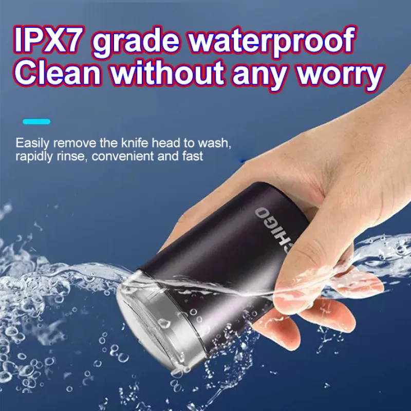 Men\'s Portable Mini Electric Shaver USB Charging Multifunctional IPX7 Waterproof Shaver