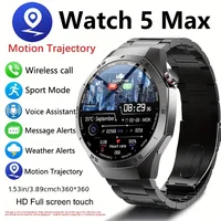 2025New para Android e ios reloj inteligente hombres pantalla AMOLED GPS trayectoria de movimiento ritmo cardíaco llamadas Bluetooth SmartWatch impermeable