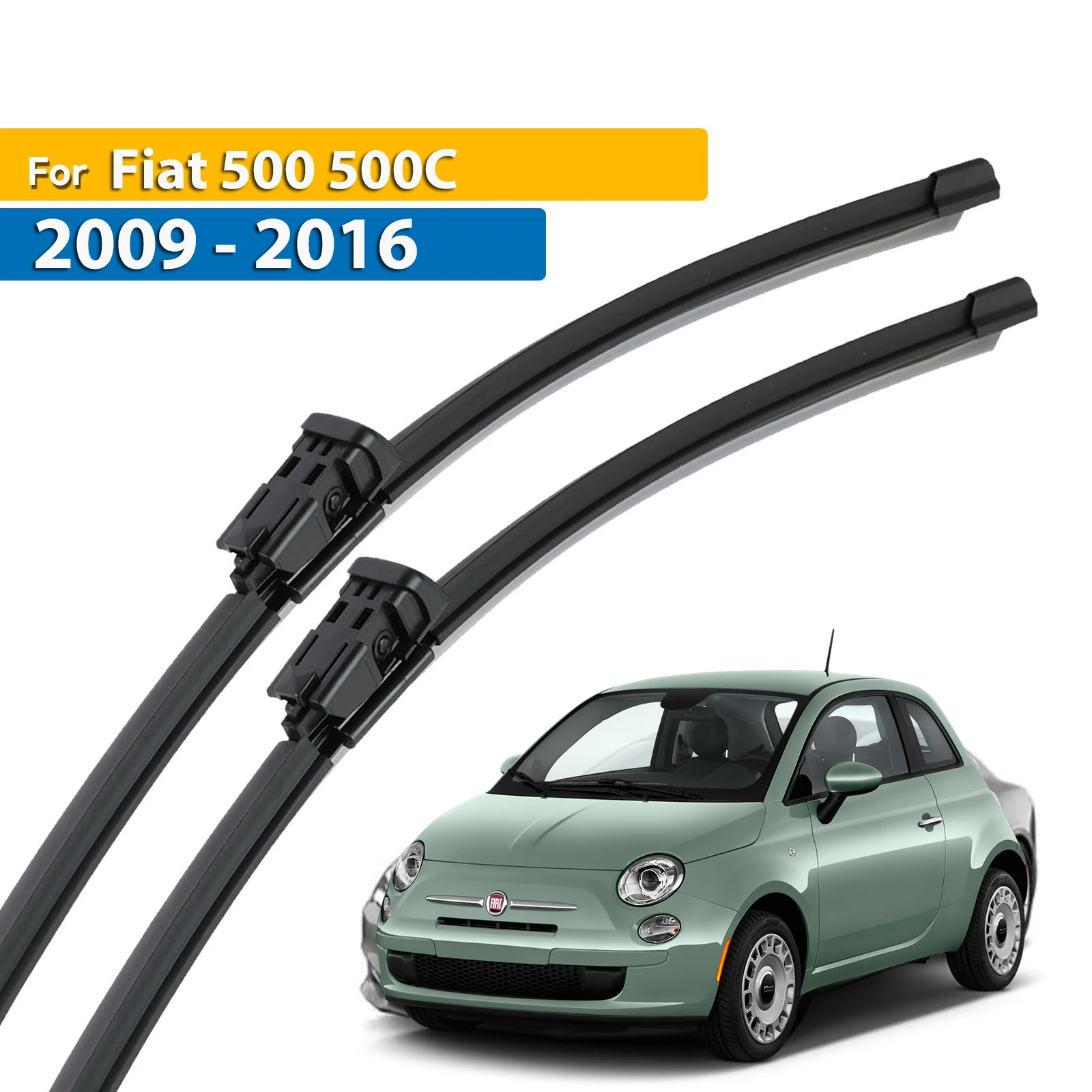 

Erick's Wiper LHD Front Wiper Blades For Fiat 500 500C 2009 - 2016 Windshield Windscreen Window Rain Brush 24''14'' Not U-type