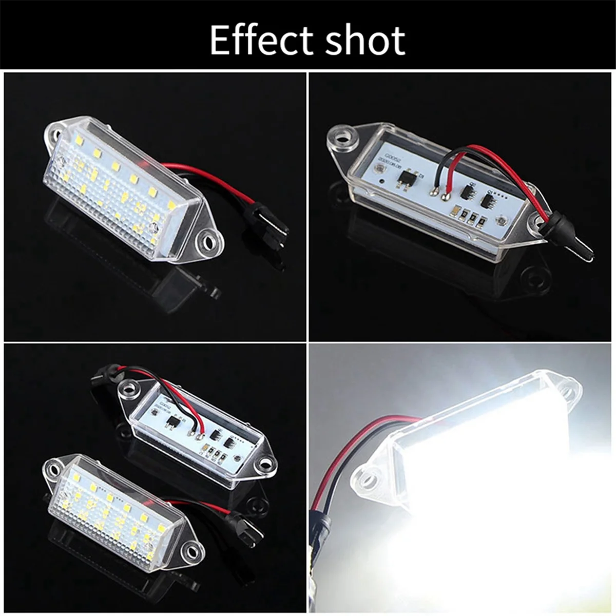 2PCS LED Car Number License Plate Light White for Mitsubishi Lancer EVO VIII 2004-2008 EVO X 2008-2018