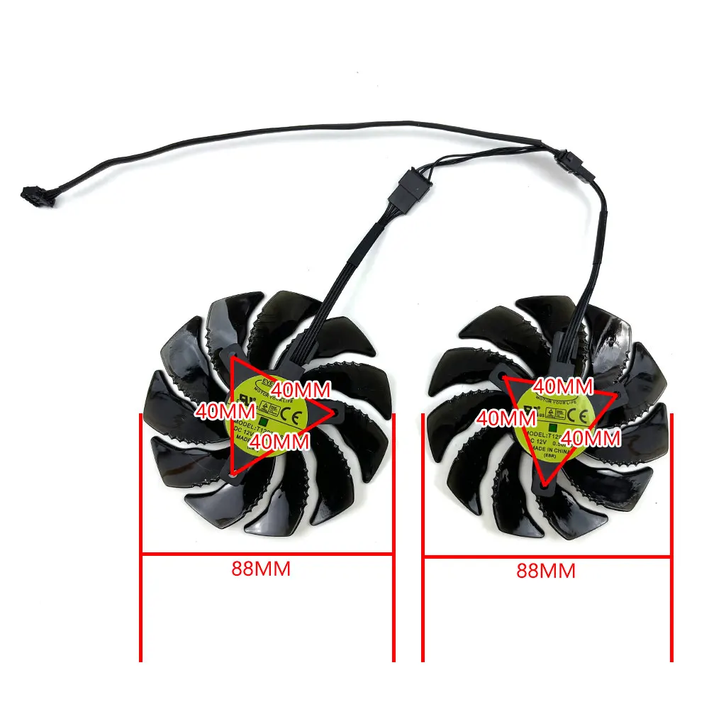 DIY 88MM Fagylaltgép Műgyűjtő Kicserélés számára Gigabyte RTX 1650 1660 1660ti 2060 2070 szuper Grafika videó rty Elhidegedés Legyező