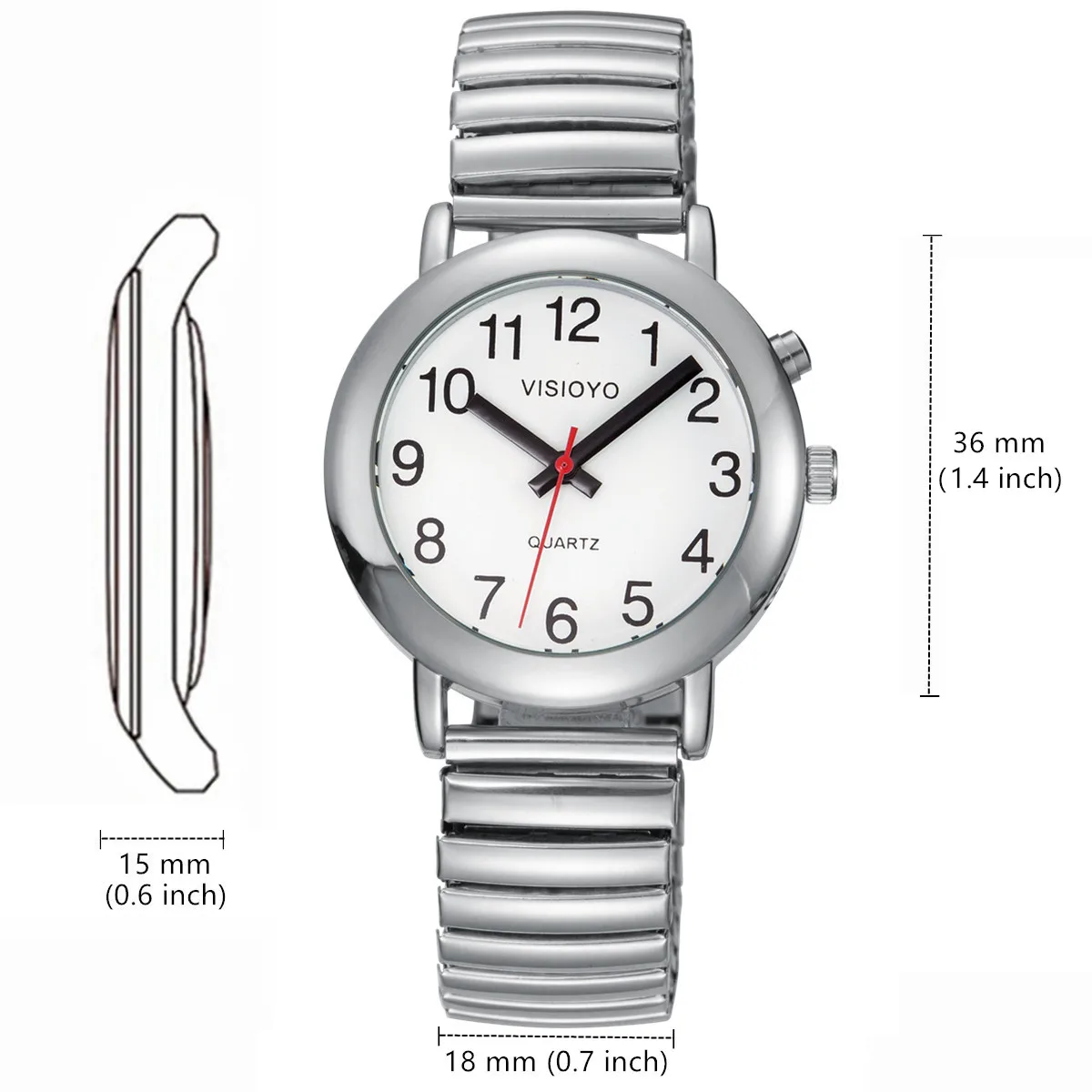 Duits Pratende Horloge Voor Duits Sprekende Blinde Oudere Slechtzienden