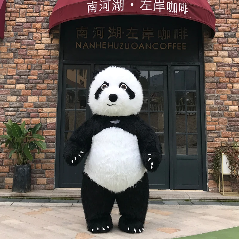 2025 New Giant Panda Inflatable Costume Street Funny Polar Bear Mascot Costume Cosplay Halloween Inflatable Mascot Costume