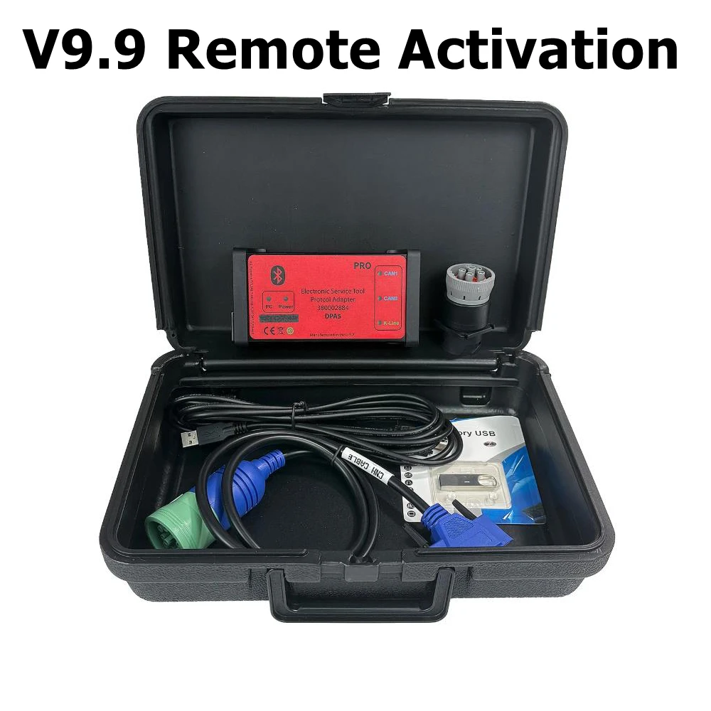 ل EST DPA5 V8.6 V9.9 مجموعة أدوات التشخيص 380002884 محول بروتوكول Dearborn مع صندوق مطاطي