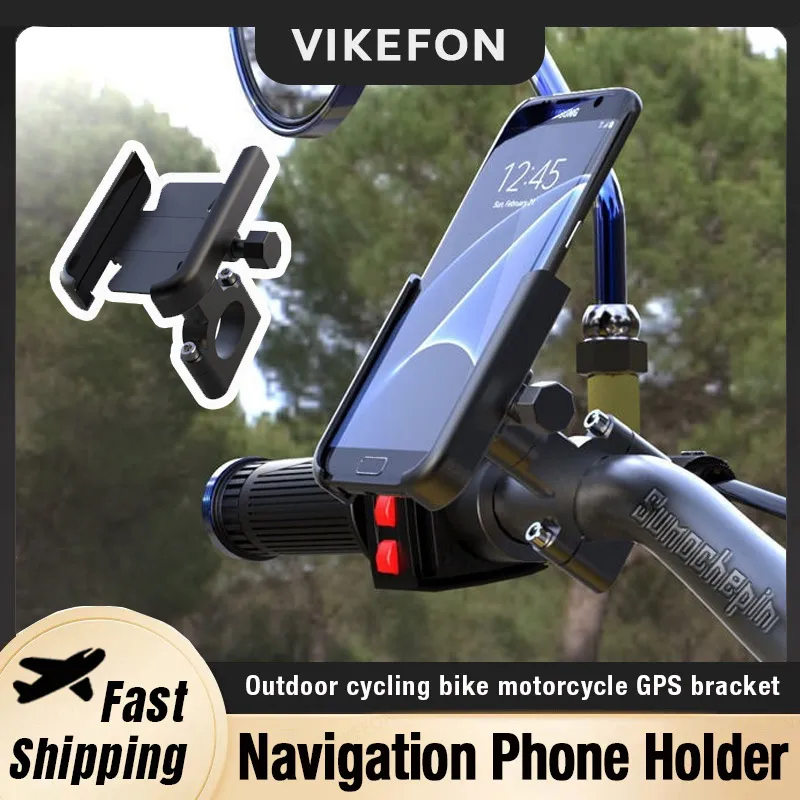 Outdoor Cycling Bike Motorcycle Navigation Phone Holder Bicycle Cellphone Stand Mount For iPhone 16 15 14 Samsung Xiaomi Backet