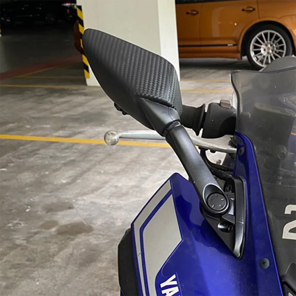 

suitable For Yamaha R3R25 carbon fiber serpentine motorcycles modifying high definition rearview mirrors and rearview mirrors