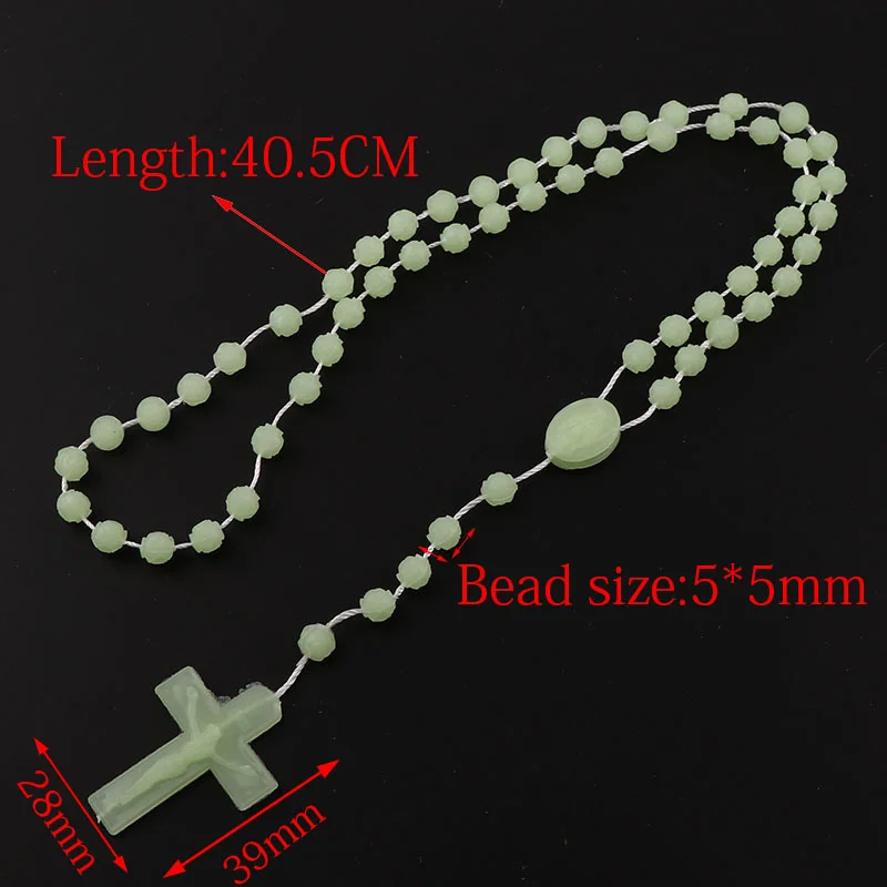 10pcs 7mm 5mm Factory Multicolor Rosaries Plastic Rosary Beads Bright Necklace Catholicism Prayer Religious Jewelry