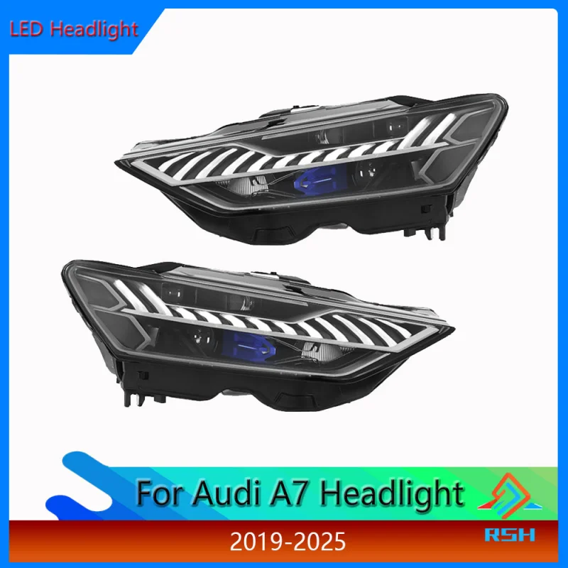

For Audi A7 Headlight Assembly 2019-2025 Upgrade High-Spec Matrix LED Headlight Featuring Drl Sequential Turn Signal Front Light