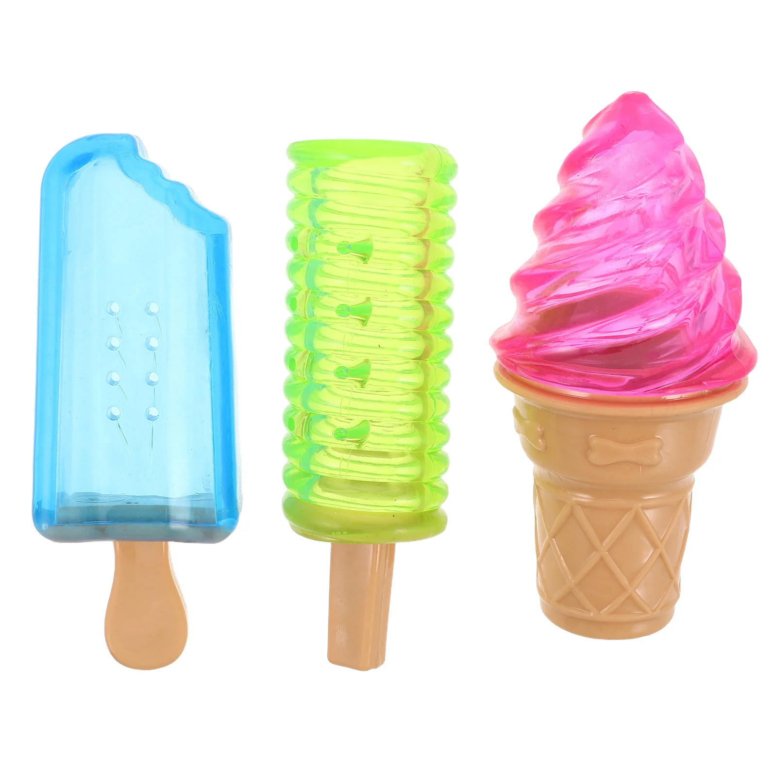 3 pièces crème glacée refroidissement été froid amusant poche remplissage d'eau jeu de congélation pour enfants animaux modèle de crème glacée artificielle