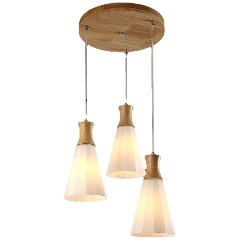 

Japanese restaurant chandelier, three modern simplicity, creative personality, cafe bar table, log wabi sandy wind chandelier