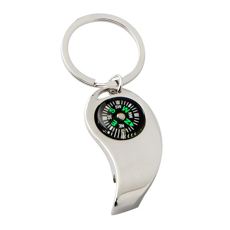 Mini Compass Opener Keychain Creative Home Gifts Outdoor Camping Travel Multi-Function Gadgets Small Tools Portable Accessories