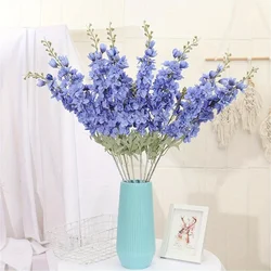 6 Pcs Delphinium Artificial Flowers for Tall Vase Larkspur 33.5in Long Stem Faux Silk Flowers for Home Wedding Party Table Decor