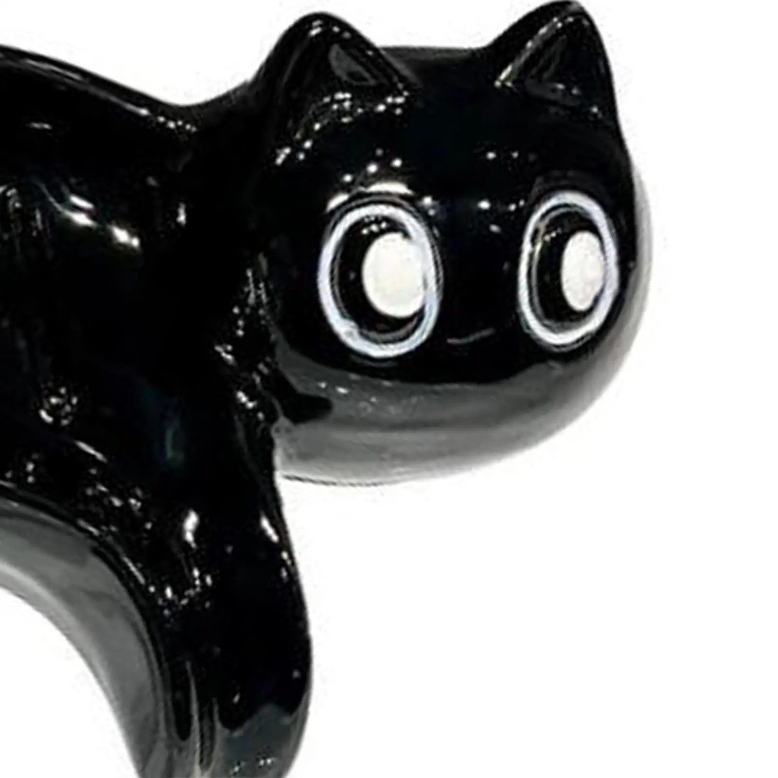 Soap Dish Ceramic Black Cat Shaped Soap Dish Holder for Counter Decoration