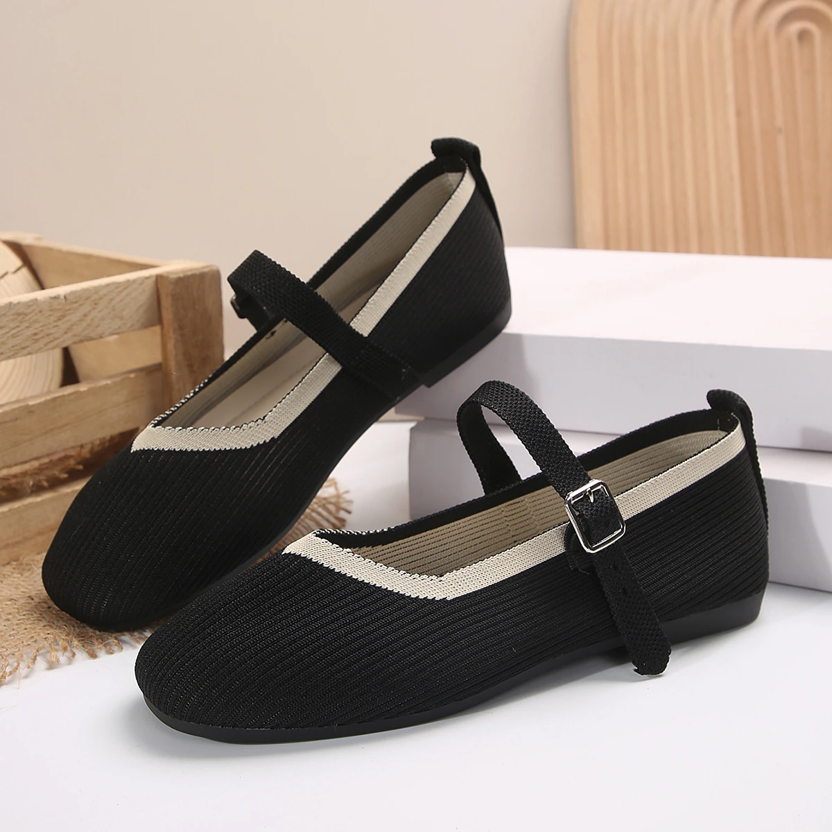 Women\'s Ballet Flats Casual Shoes Low Heel Barefoot Elegant Woman Sneakers Socofy Comfortable Pointed Toe on Offer Free Shipping