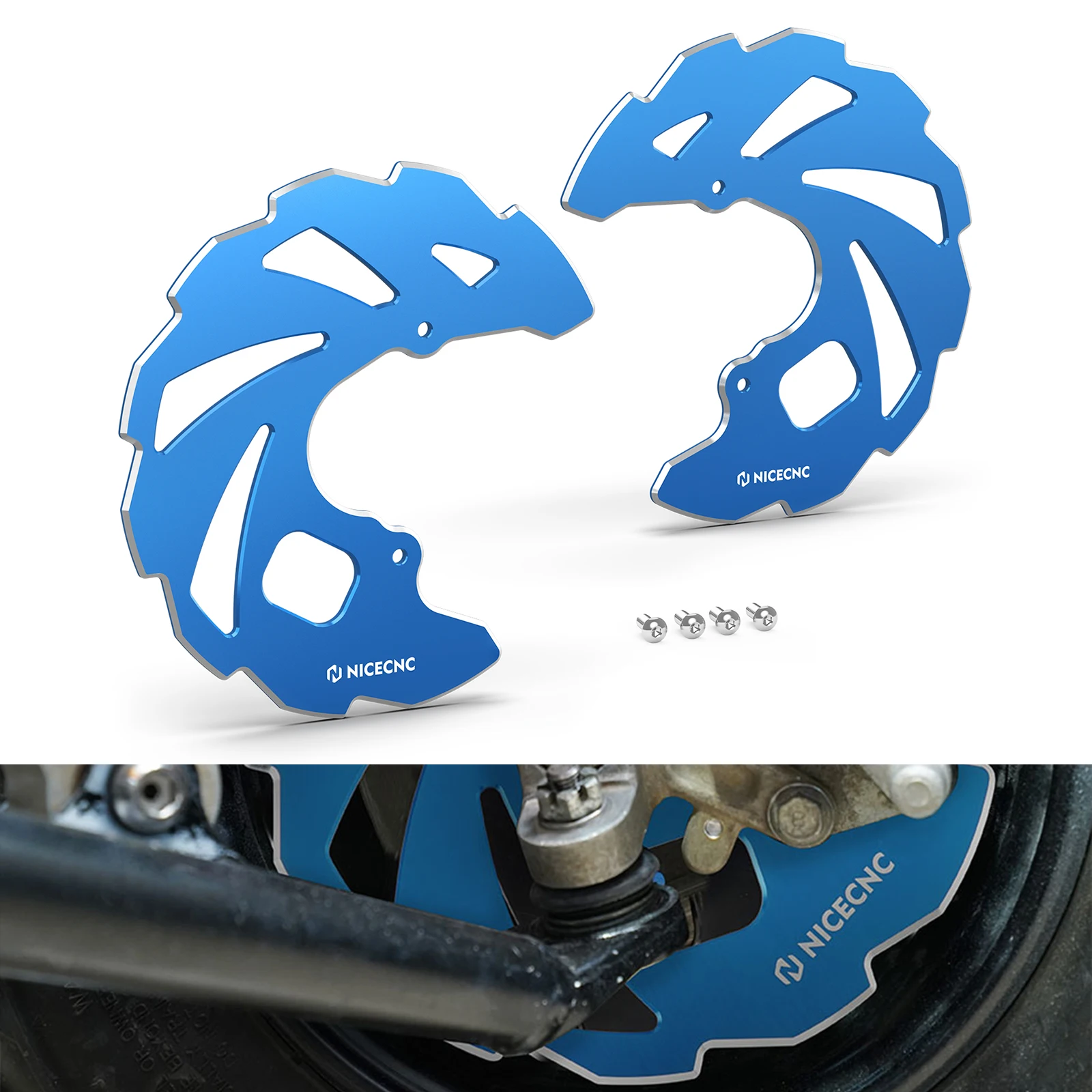 NICECNC For Yamaha RAPTOR 700 700R SE 2006-2026 Front Brake Rotor Disc Cover Guard For YAMAHA YFZ450 YFZ450R 5TG-2514A-00-00