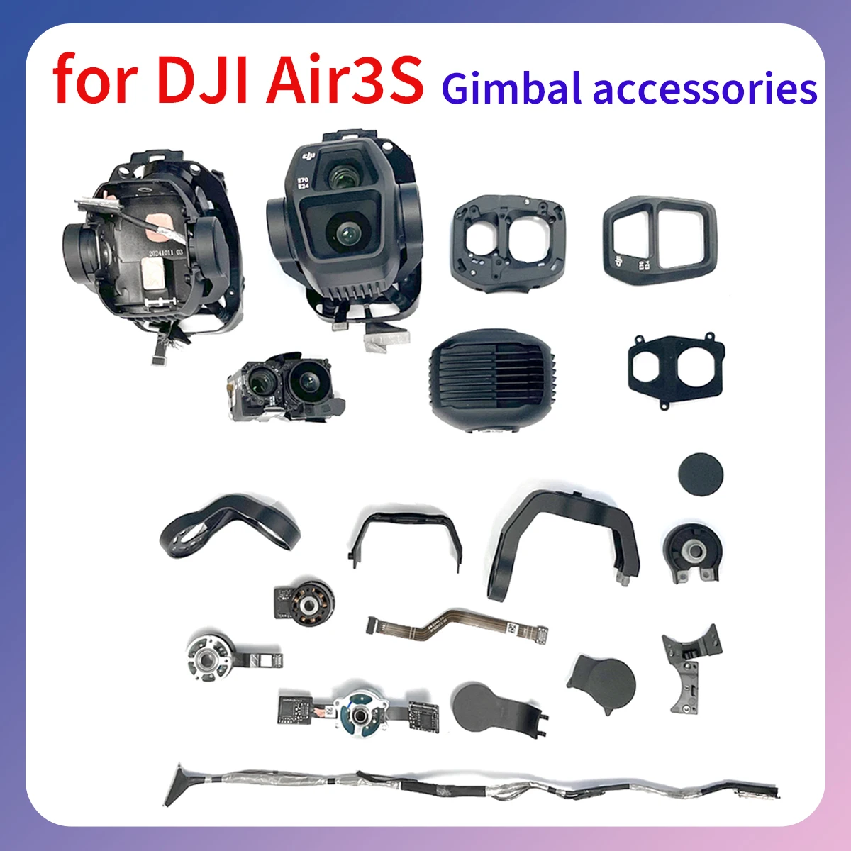 

Original Air3S gimbal YRP motor upper and lower brackets signal line lens UV ring suitable for DJI aircraft parts maintenance