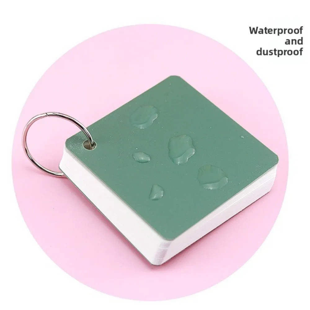 Portable Pocket Memo Pads 80 Sheets Loose Leaf Memory Learning Book with Ring Blank Study Notepads for Memory Learning Studying