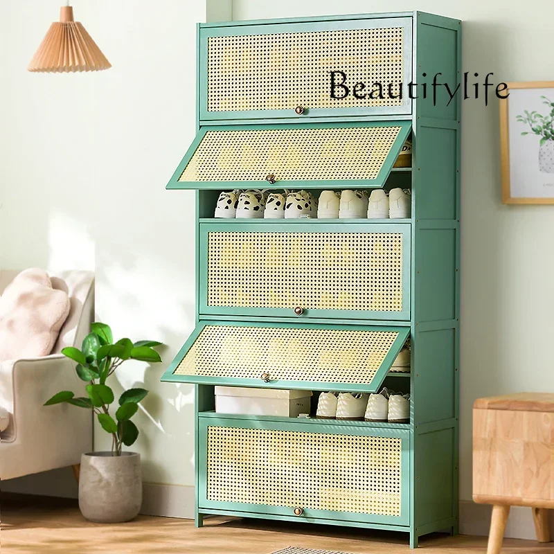 V Multi-layer Household Solid Wood Storage Cabinet Dust-proof Against The Wall Multifunctional Large-capacity Advanced Sense