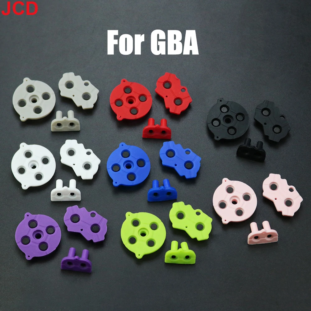 JCD 1Set Colorful Rubber Conductive Buttons A-B D-pad For Game Boy GBA Game Console Silicone Conductive Start Select Keypad