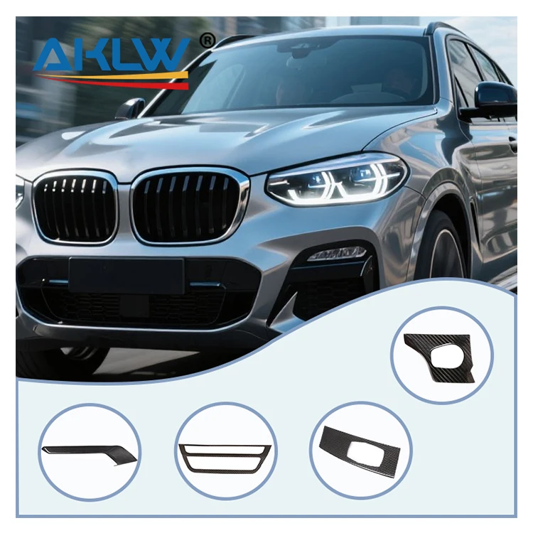 

Real Carbon Fiber Center Console Button Panel Gear Frame Door Trim Panel Cover for BMW X3 X4 G01 G02 Car Interior Accessories