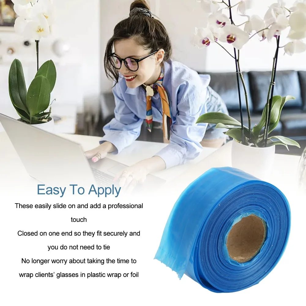 Disposable Disposable Eyeglass Temple Sleeves Plastic Material Multifunction Salon Hair Coloring Glasses Leg Guards