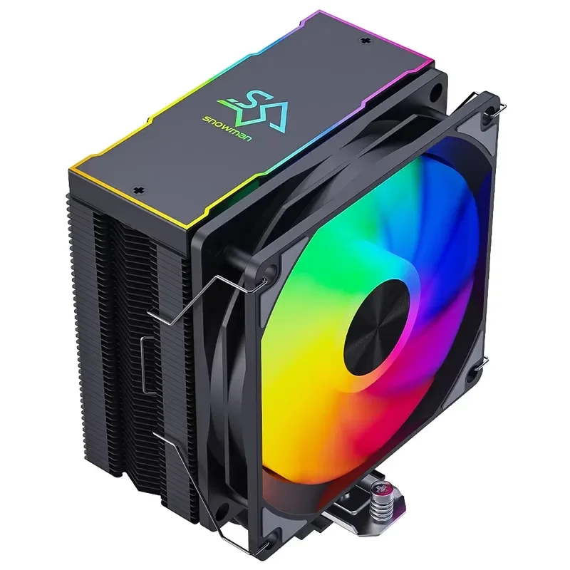 BOLRZO Snowman Central Processor Cooler 4 Heat Pipe Rgb Central Processor Fan Am4 Am5 LGA1200 2011 Computer Processor Air