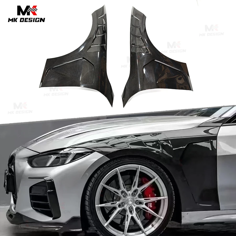 

Carbon Fiber Front Fender Mudguard Replacement for BMW 4 Series G22 G23 2021+ Side Fender Vents Trims Car Accessories