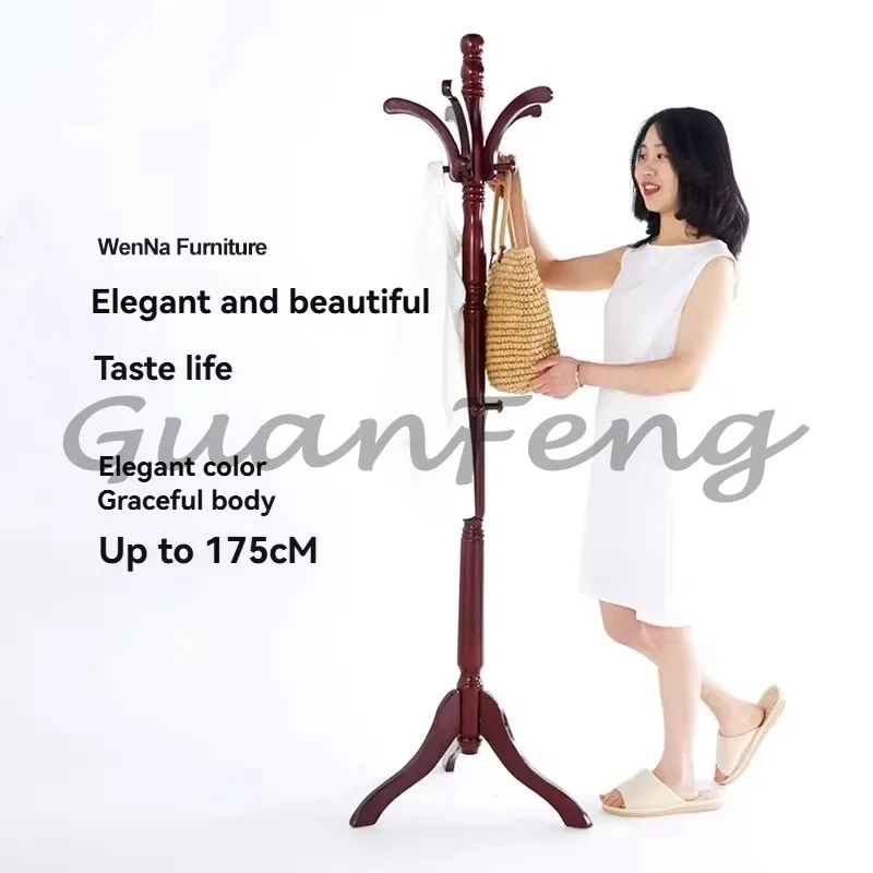 Entryway Living Room Freestanding Coat Rack, Floor Standing High-End Chinese & American Style Clothes Hanger