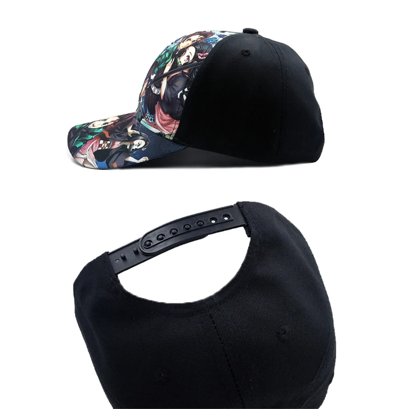 악마 슬레이어 애니메이션 모자 유행 덕빌 캡 남성 야구 모자 스트리트 스타일 여성 캐주얼 모자 힙합 헤드 액세서리