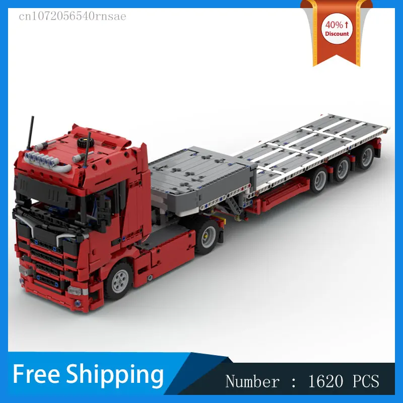 MOC Building Blocks Car Transporter Truck Tractor Trailer Model DIY Bricks Technology Assemble Toys Christmas Presents Gifts