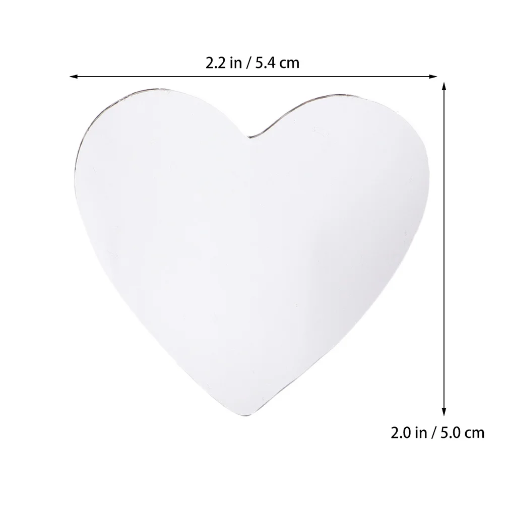 30-teiliges DIY-Herzspiegel-Set, herzförmige Mini-Spiegel für Make-up-Bastelprojekte, tragbar, Taschenformat, glatte Kante, weibliches Geschenk