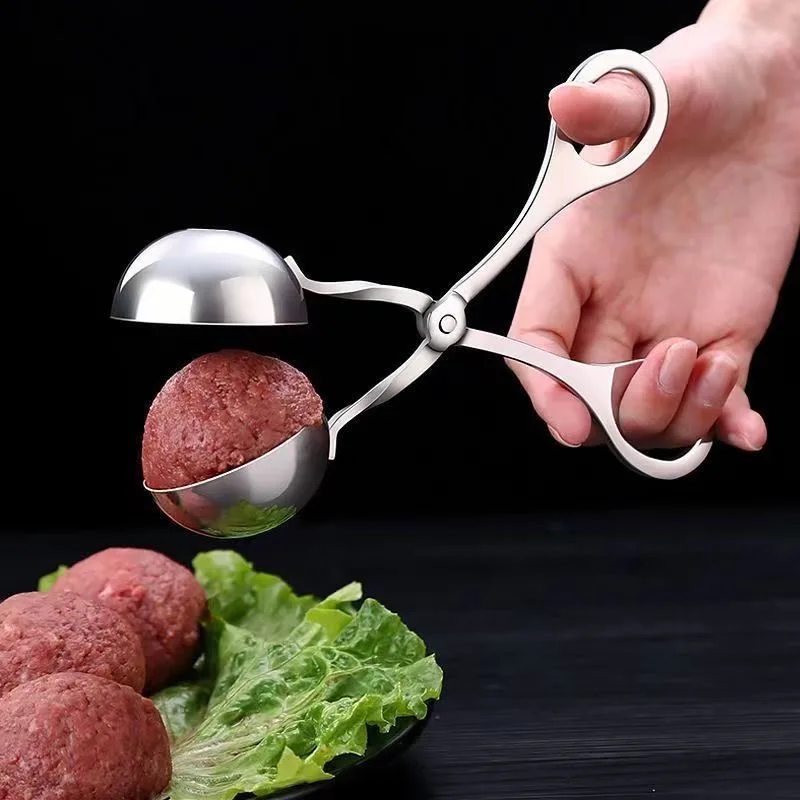 Stainless Steel Meatball Clips Meatballs Maker Tool Non Stick Stuffed Meat Balls Fish Ball Rice Ball Making Mold Kitchen Gadgets