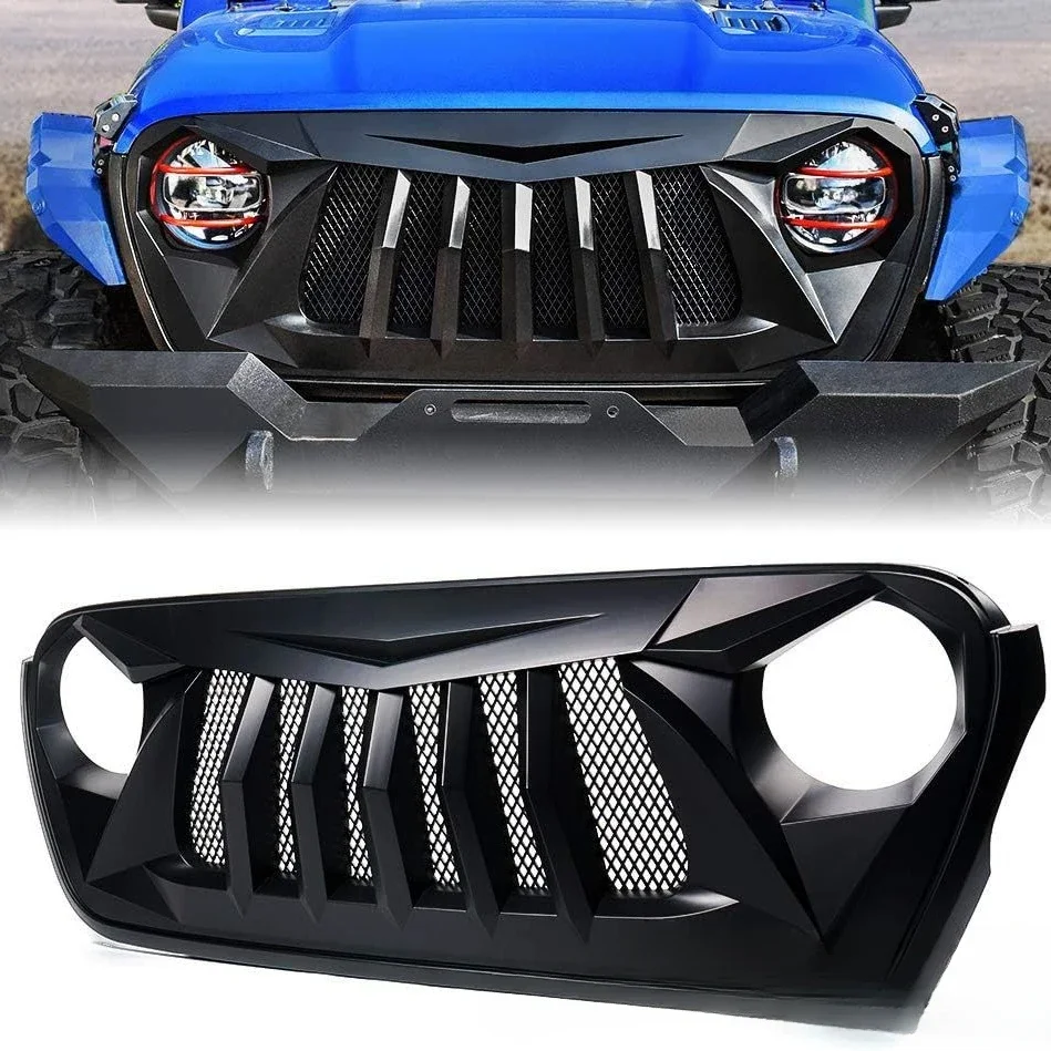 

Cross-border front face for 18-23 Jeep Wrangler Warcraft China Grid Modified Front China Grid JL Wrangler Front Grille