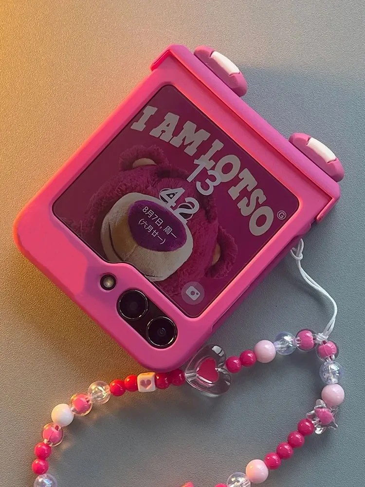 Cute Bracelet Rose Phone Case for Motorola Moto RAZR 50 60 Ultra Razr Plus 2024 Razr 2025 Hinge Protector Cover Fundas