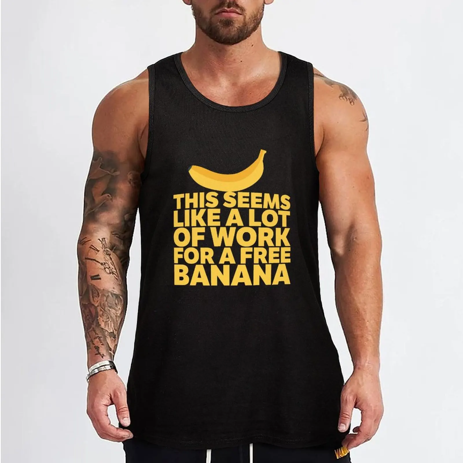 This Seems Like A Lot Of Work For A Free Banana Tank Top Man summer clothes sports suits