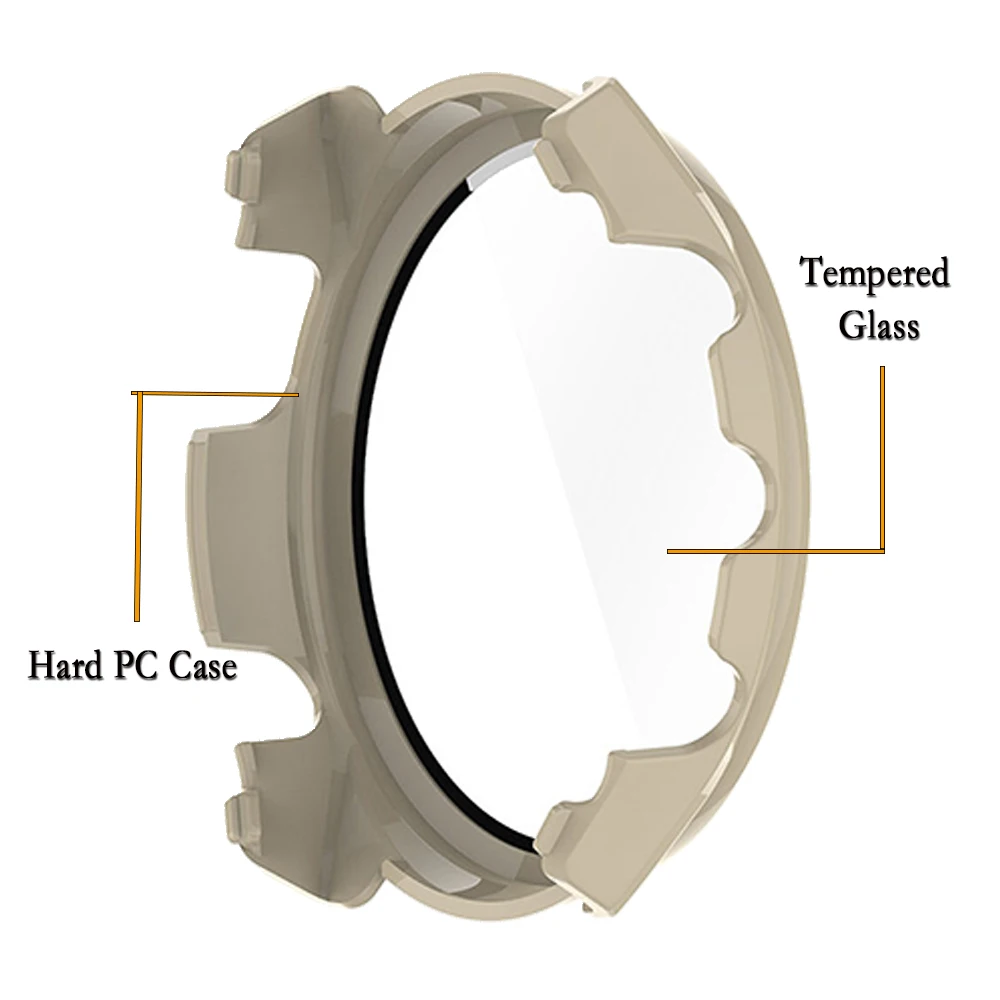 For Garmin Forerunner 965 All-Inclusive Protective Shell Watch Case + Tempered Film Integrated Clear Cover