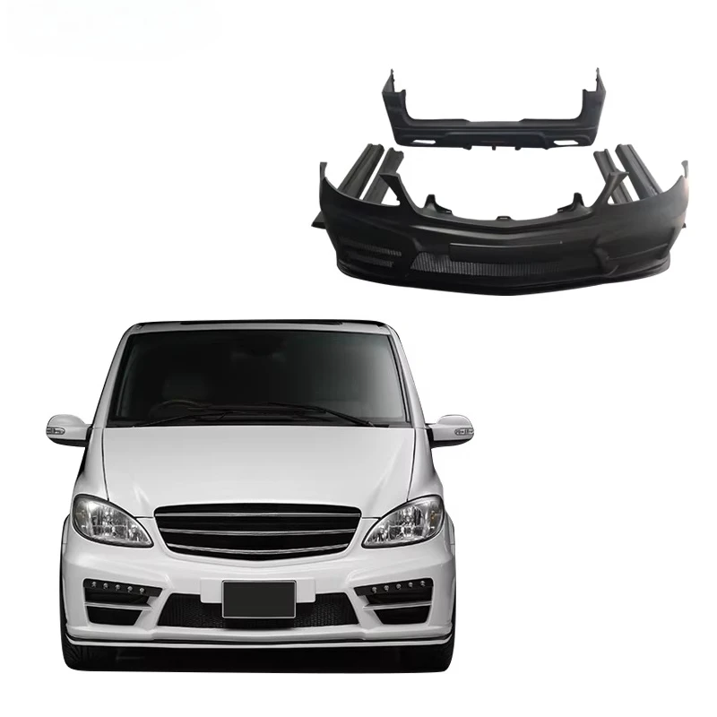 WALD Style Viano Fiberglass Car Bumper Body Kit Set for Merceds Benz V Class Vito Viano W639 2007-2010