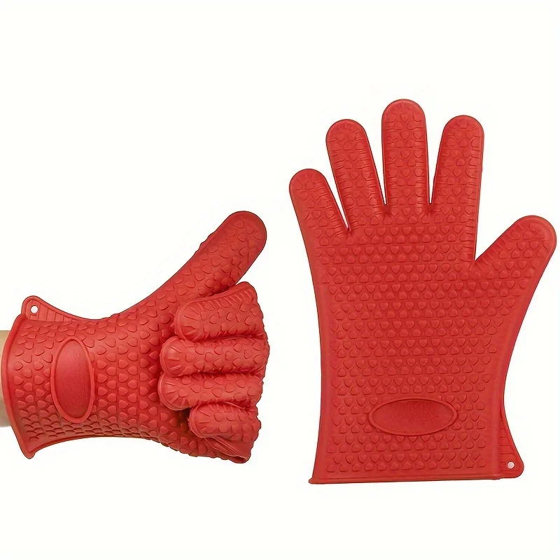 Chefaith Silicone Kitchen Gloves - Heat Resistant, Waterproof & Alcohol-Free For Cooking, Bbq, Oven Use &  Cleaning