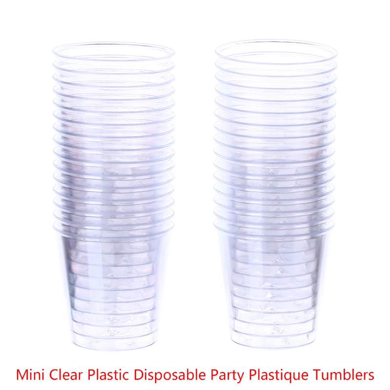 30/36/50pcs Mini klare Plastik Schnaps gläser Gelee Tasse Plastique Becher Hochzeit Geburtstags feier Küchen zubehör