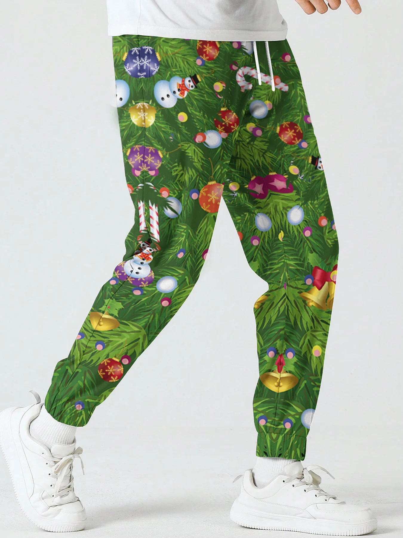 Pantalones de chándal con estampado navideño HOHOHO para hombre y mujer, ropa de calle informal, pantalones de Jogging al aire libre, otoño